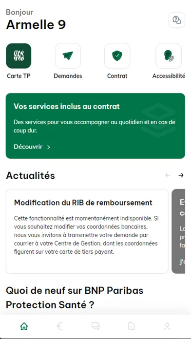 Tangkapan skrin BNP Paribas Protection Santé