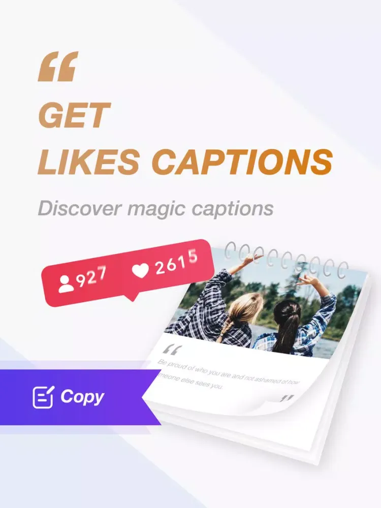 Capturas de tela do Caption Likes for Social Posts iPad 