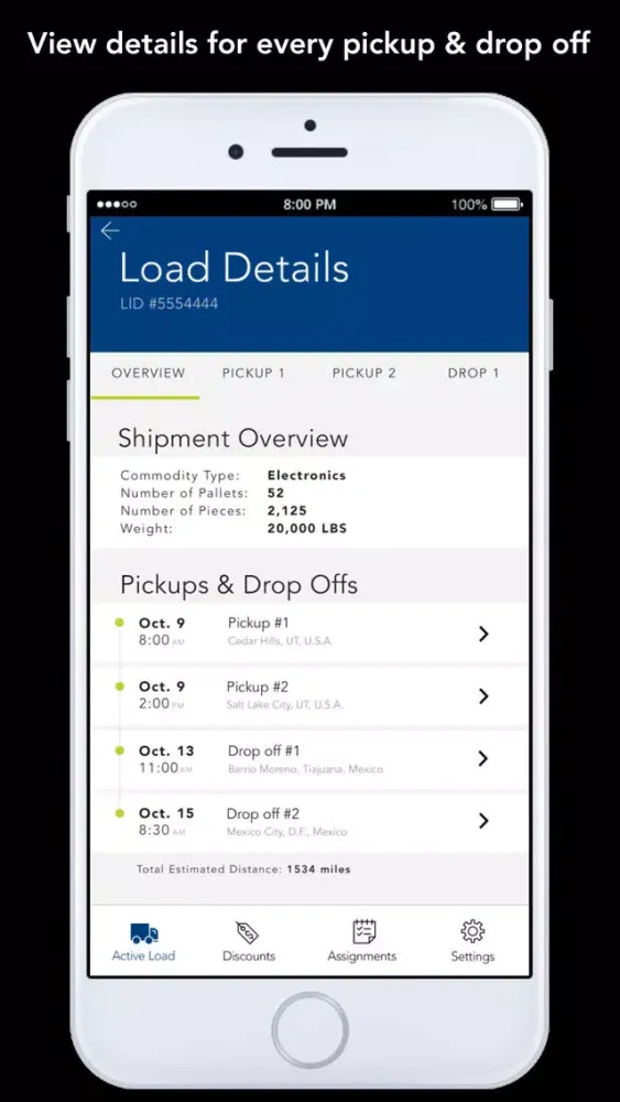 Tangkapan skrin BNSF Logistics Mobile App