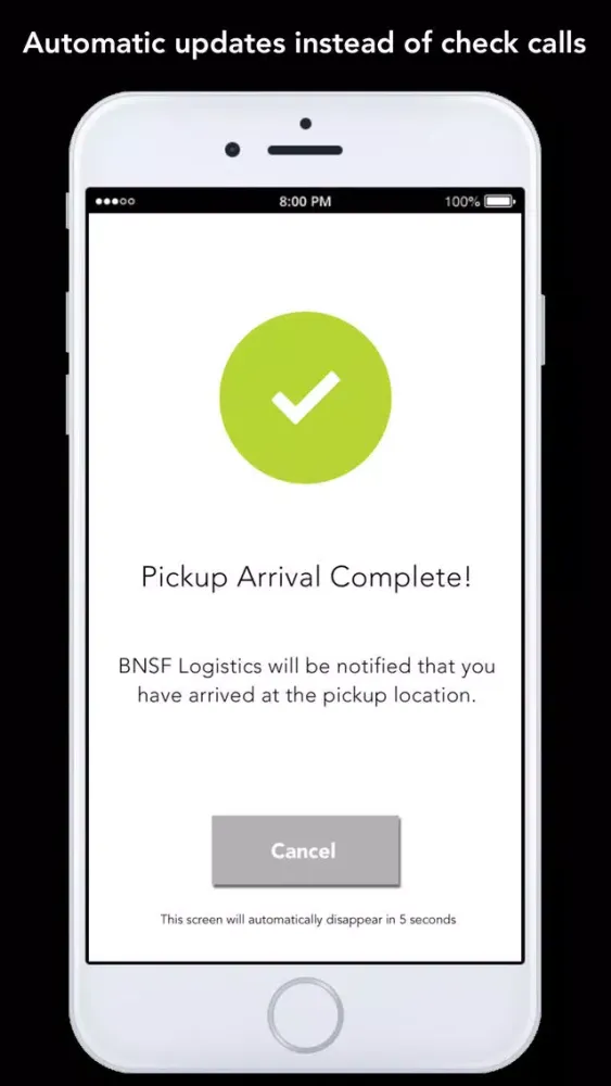 Tangkapan skrin BNSF Logistics Mobile App