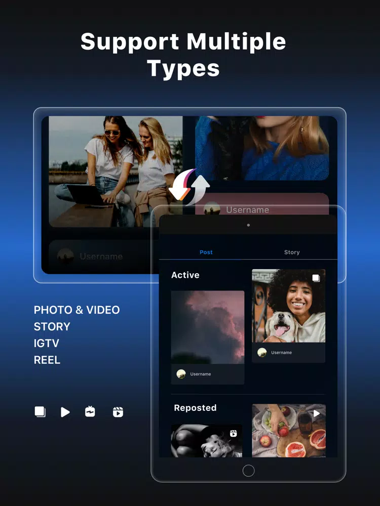 IG Repost - Story&IGTV&Post iPad  Screenshots