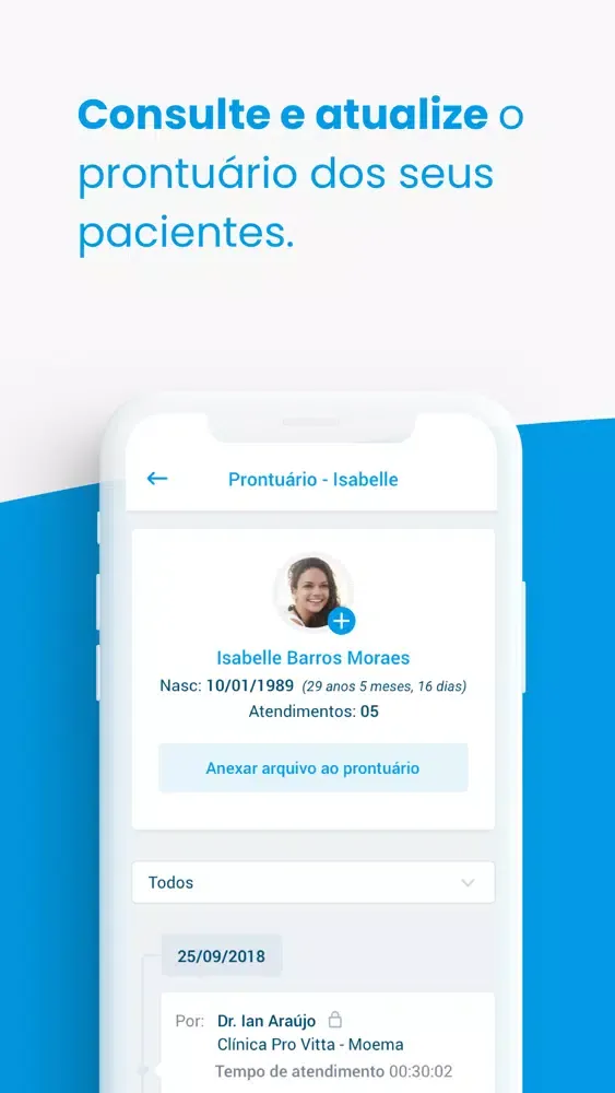 Tangkapan skrin BoaConsulta para Médicos