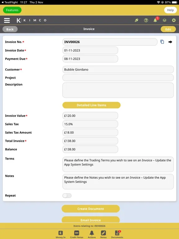 KIMCO SMB iPad  স্ক্রিনশট