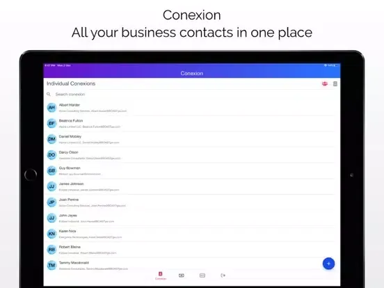 Capturas de tela do BOAST Groupware iPad 