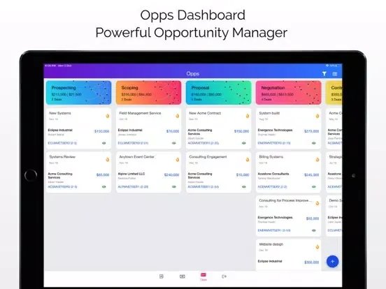 Capturas de tela do BOAST Groupware iPad 