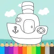Boat Coloring Book - Learning Vehicle for Kids