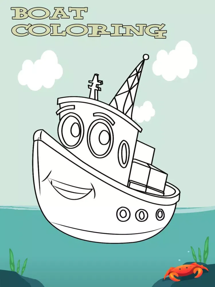 Boat Coloring Book - Learning Vehicle for Kids iPad  Screenshots