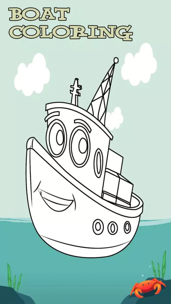 Boat Coloring Book - Learning Vehicle for Kids Screenshots