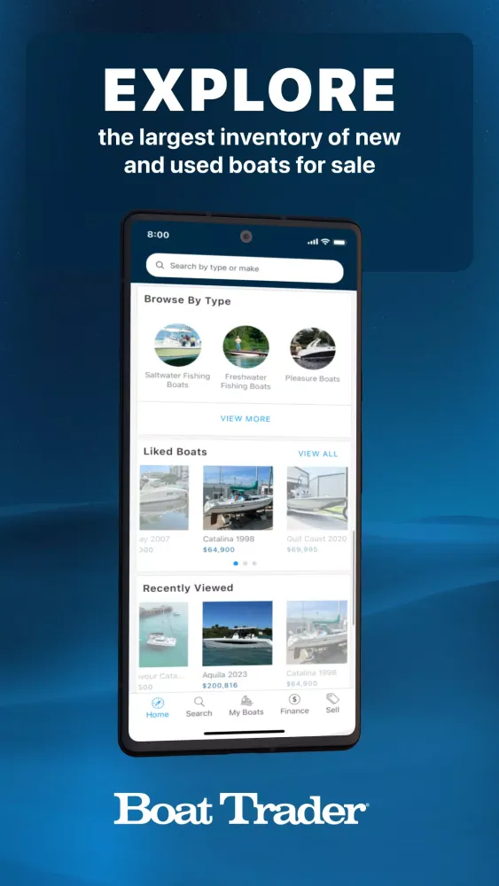 Capturas de tela do Boat Trader