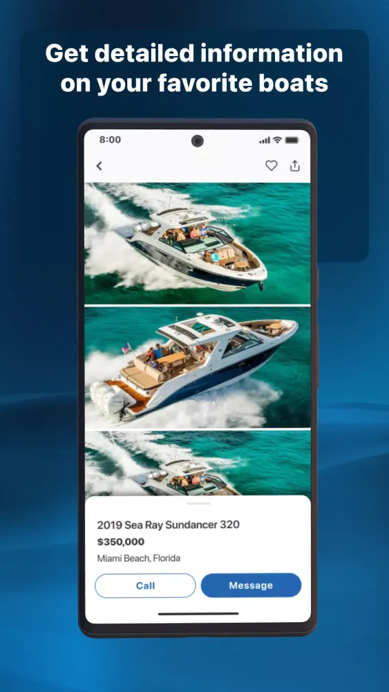 Capturas de tela do Boat Trader