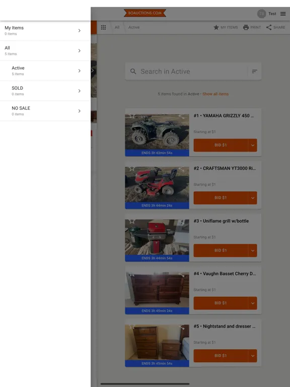Brad Olson Auctions iPad 應用截圖