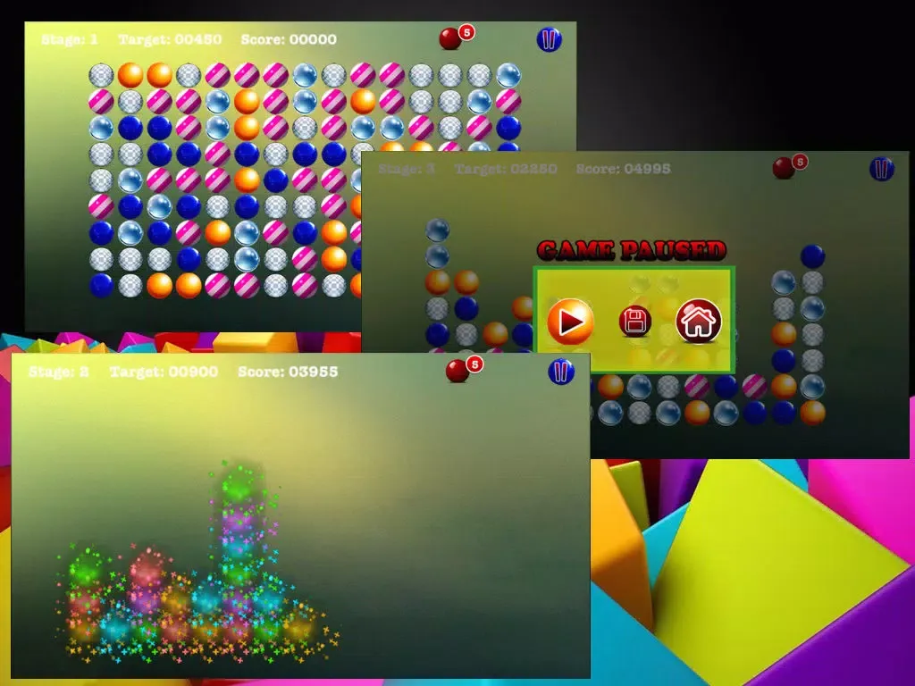 ภาพหน้าจอของ Color ball blast iPad 