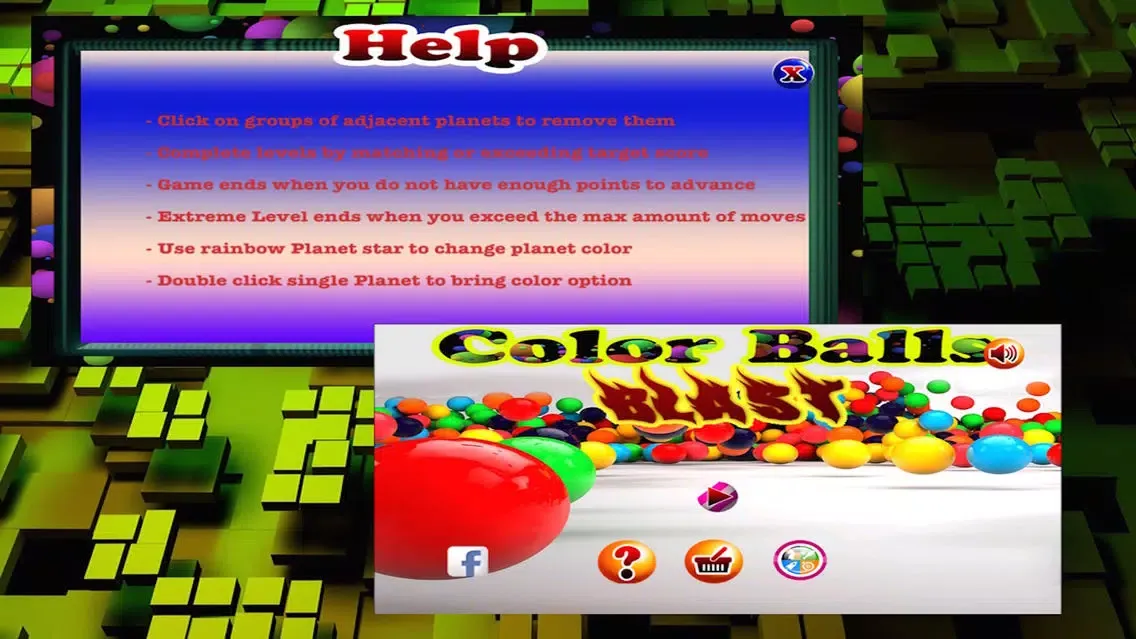 ภาพหน้าจอของ Color ball blast