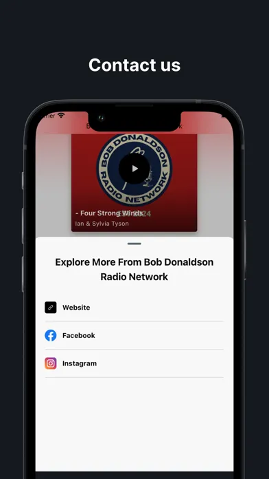 Ảnh chụp màn hình của Bob Donaldson Radio Network