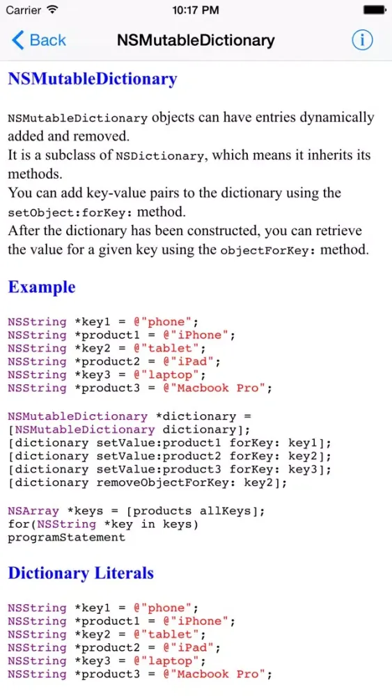 Objective C Reference Lite Ekran Görüntüleri