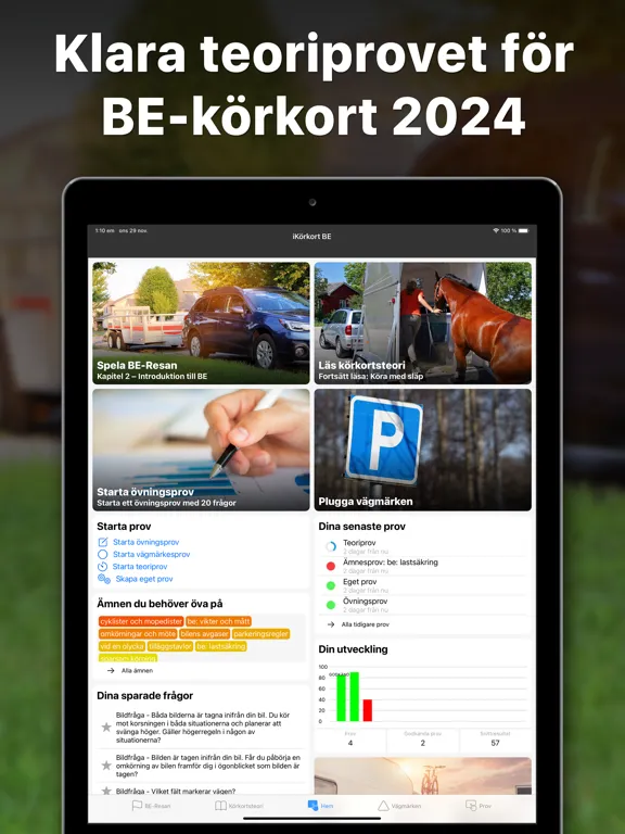 iKörkort BE iPad 应用截图
