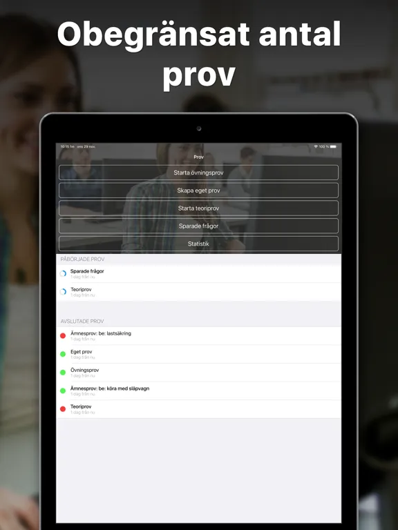 iKörkort BE iPad 应用截图