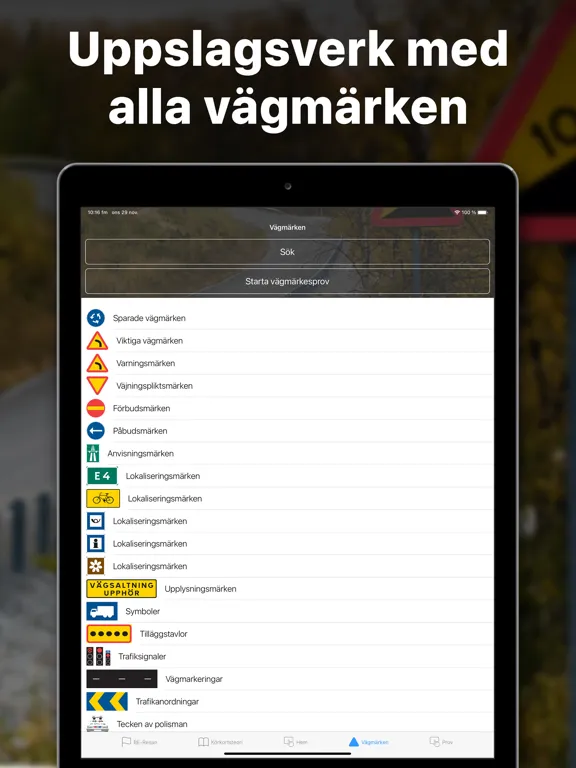 iKörkort BE iPad 应用截图