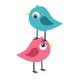 Pigeon Twins Stickers