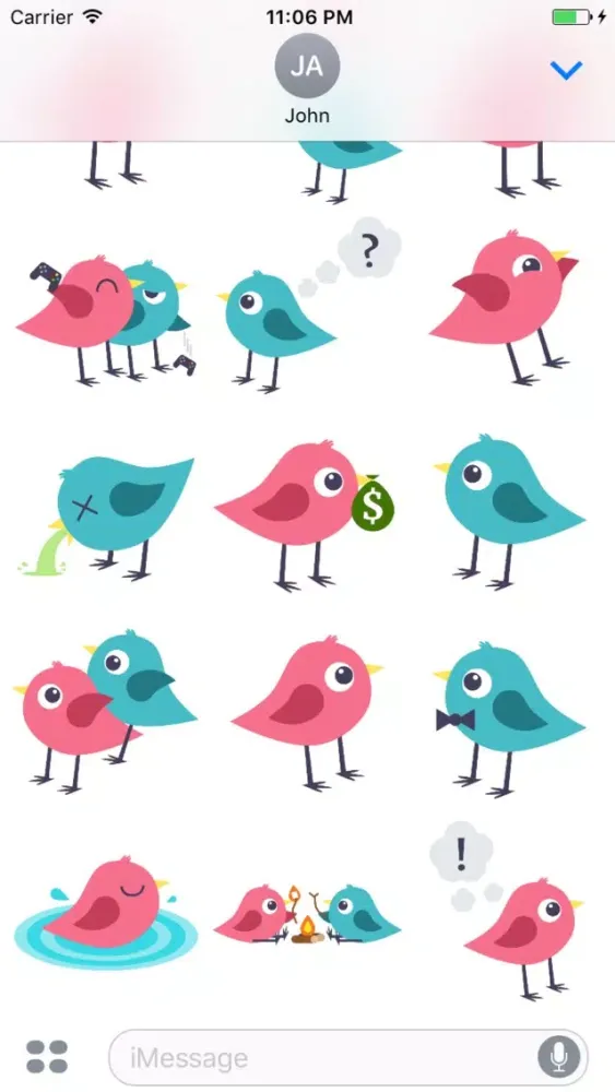 Pigeon Twins Stickers應用截圖