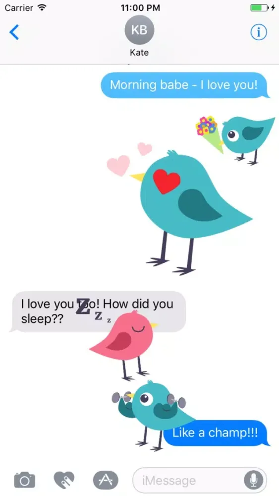 Pigeon Twins Stickers應用截圖