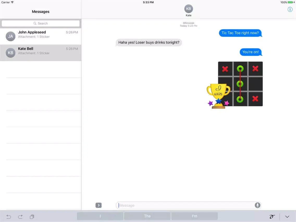 تصاویر Tic Tac Toe Stickers - Pro Pack iPad 