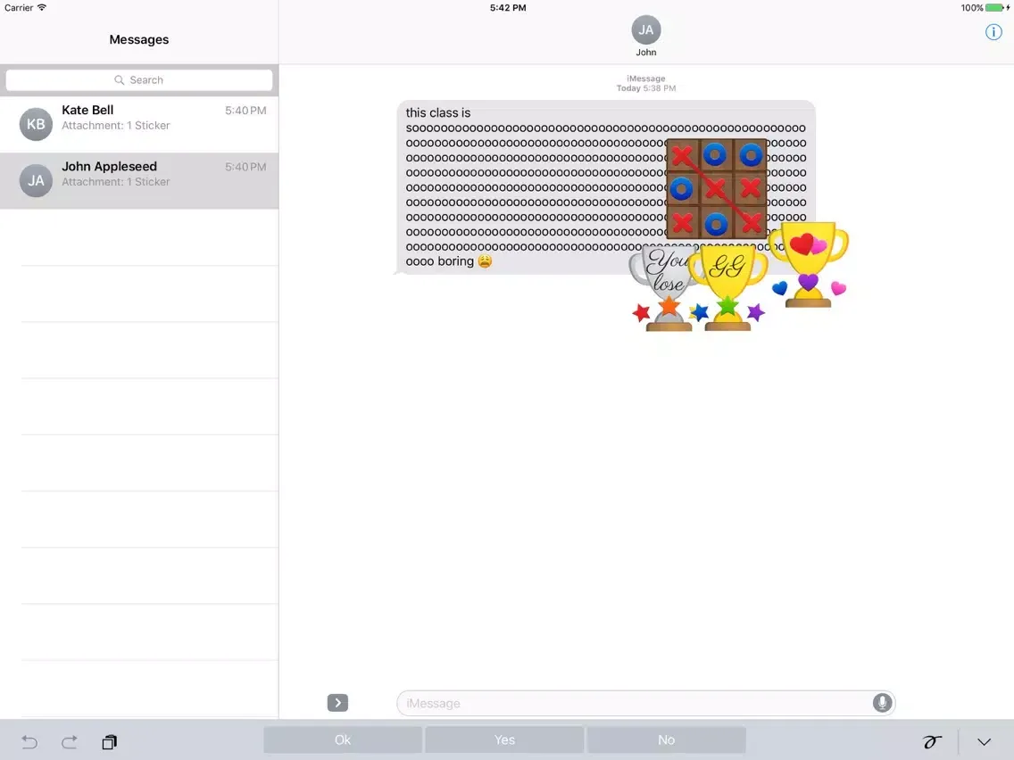 تصاویر Tic Tac Toe Stickers - Pro Pack iPad 