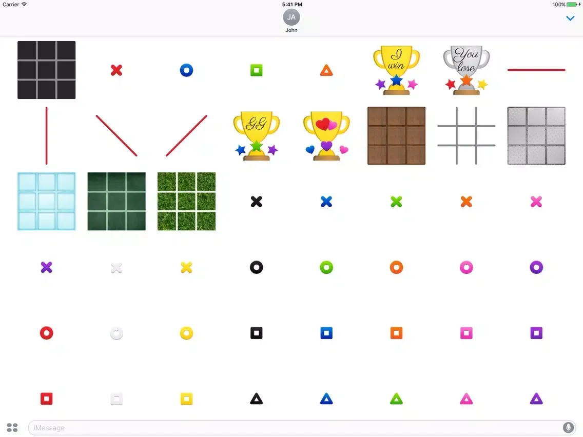 تصاویر Tic Tac Toe Stickers - Pro Pack iPad 