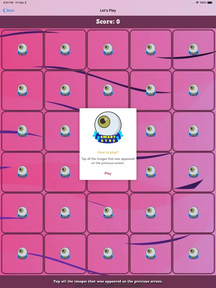 Ảnh chụp màn hình của Smart Eyes iPad 