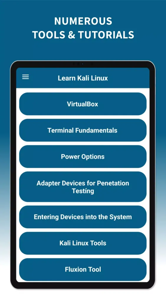 Screenshot di Kali Linux Tutorials