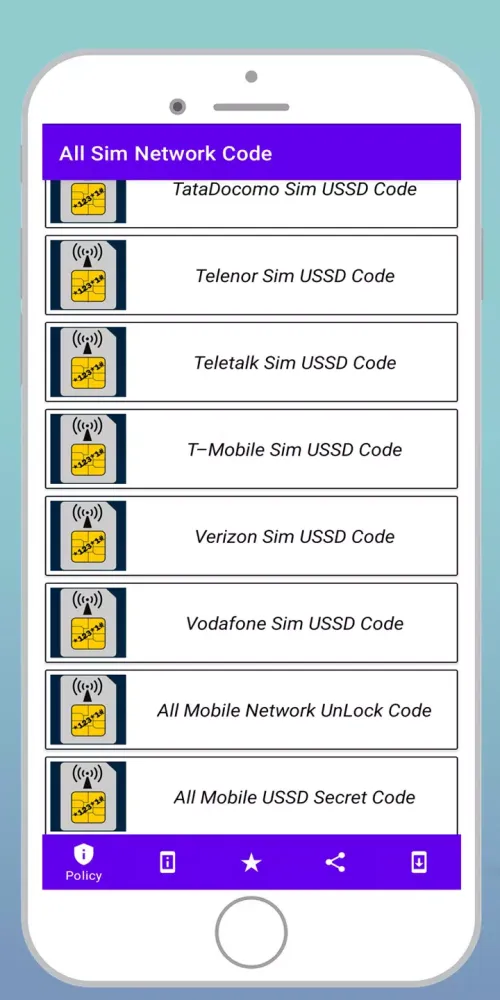 All Sim Network Code 스크린샷