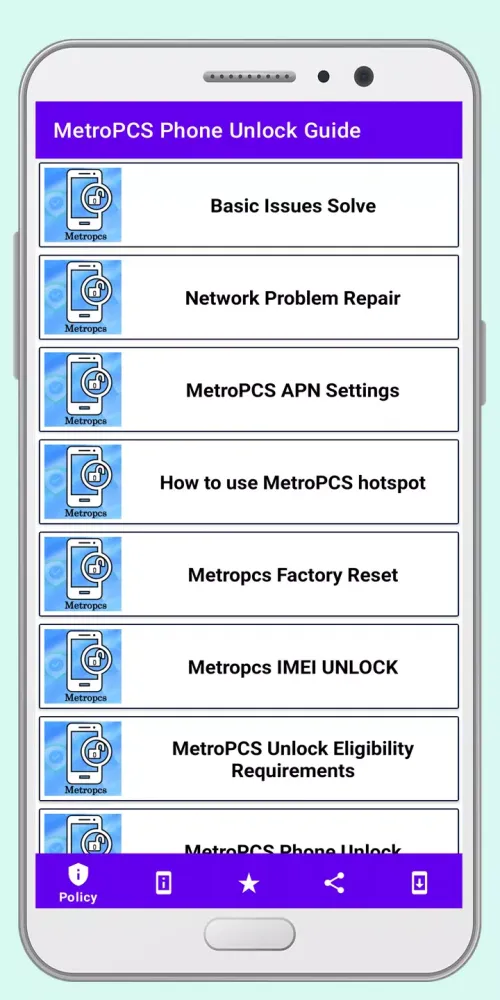 MetroPCS Phone Unlock Guide Screenshots