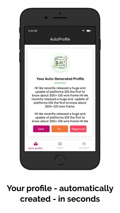 Скриншоты AutoProfile: Personal Profiles