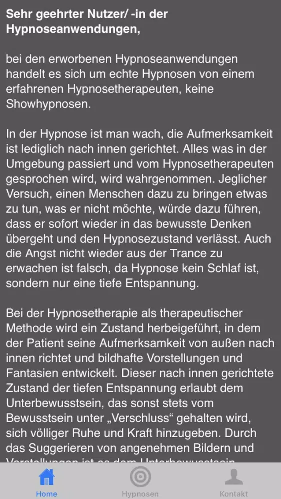 Hypnose - Institut Bode Ekran Görüntüleri