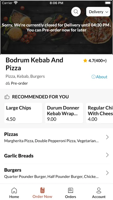 Bodrum Kebab And Pizza. Ekran Görüntüleri