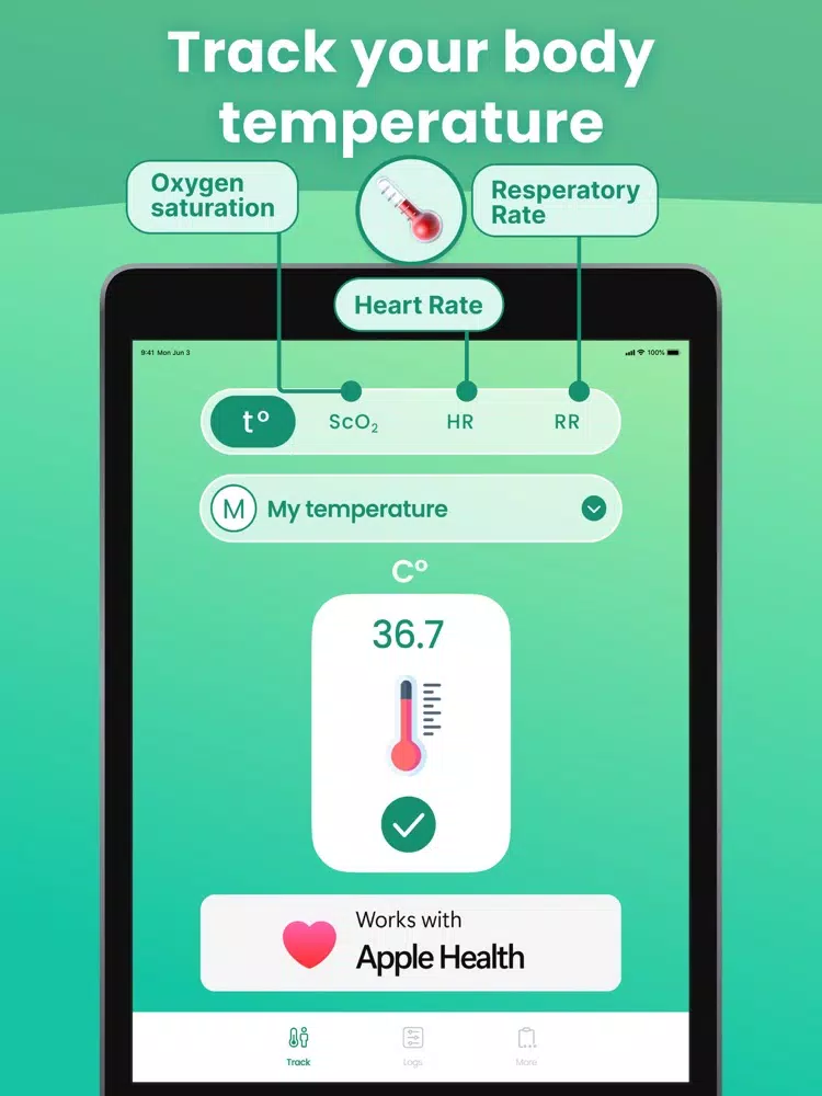 Body Temperature : Thermometer iPad  스크린샷