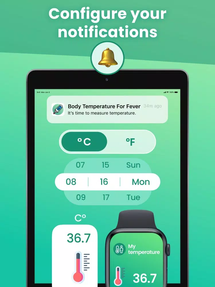 Body Temperature : Thermometer iPad  스크린샷