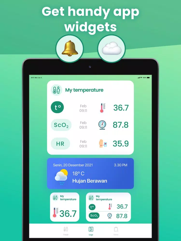 Body Temperature : Thermometer iPad  스크린샷