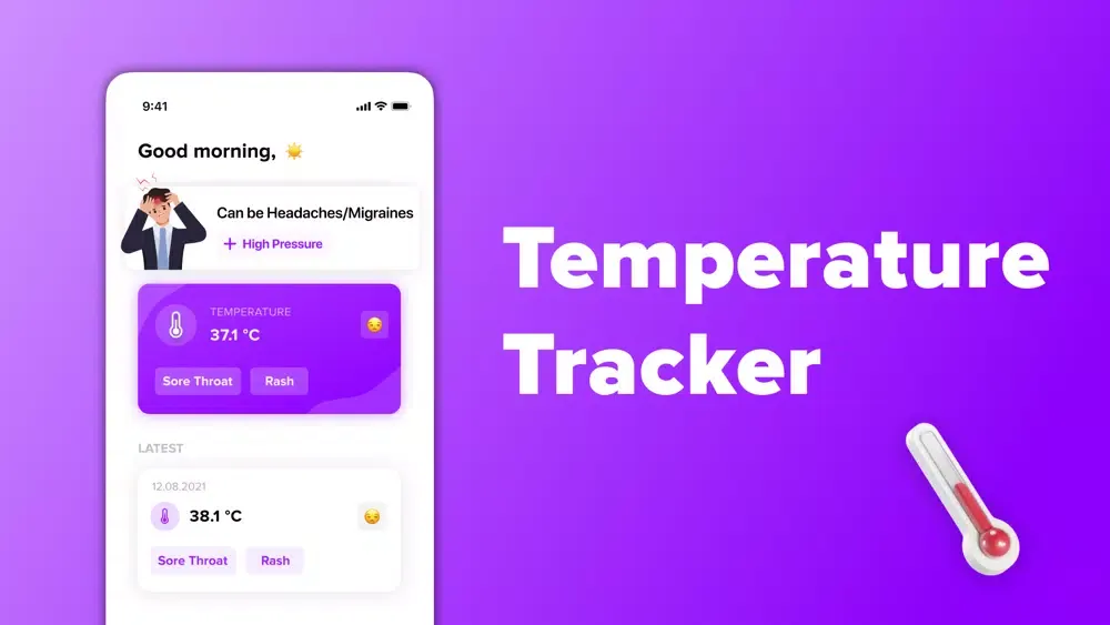 ภาพหน้าจอของ Body Temperature - Track Fever