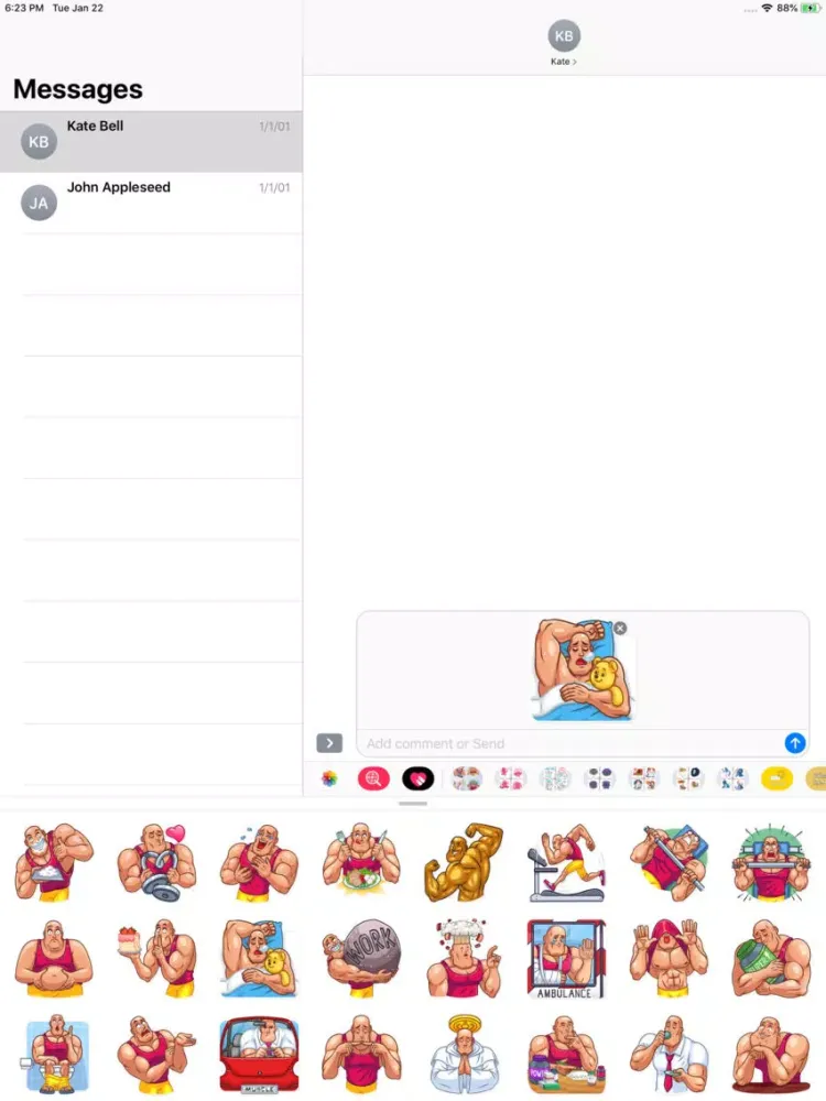 Bodybuilder Emojis iPad  स्क्रीनशॉट