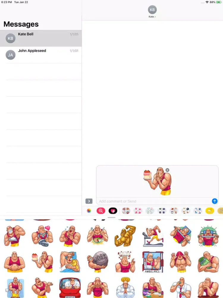 Bodybuilder Emojis iPad  स्क्रीनशॉट