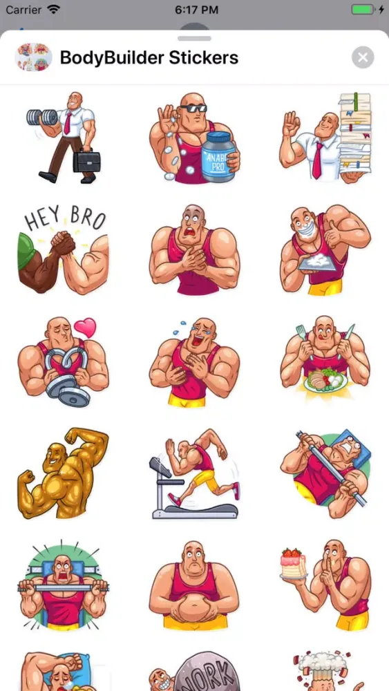 Bodybuilder Emojis स्क्रीनशॉट