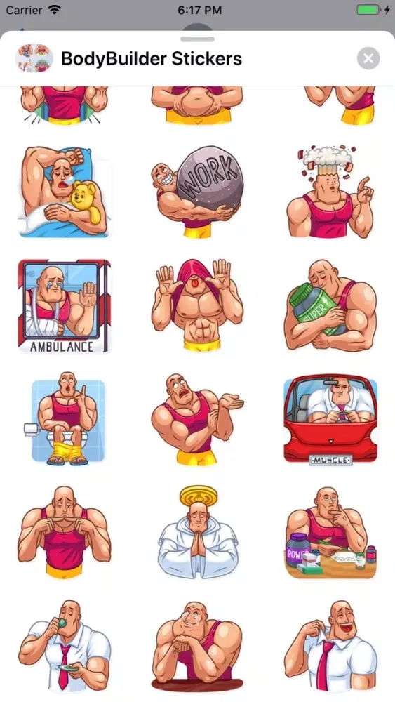 Bodybuilder Emojis स्क्रीनशॉट
