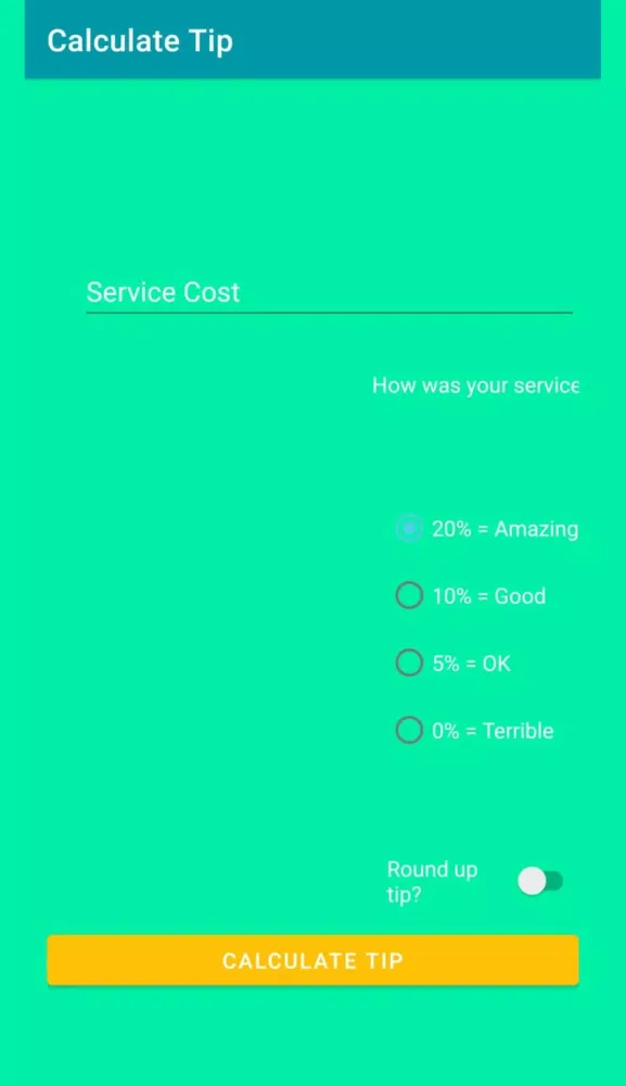 Tangkapan layar Tip Calculator - Tool