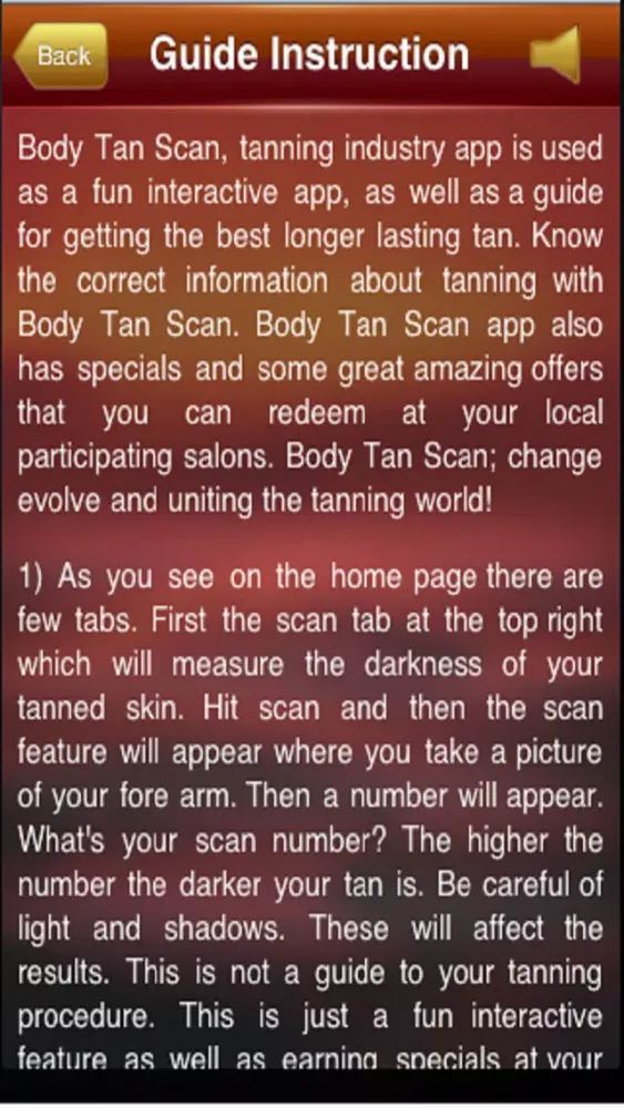 Body Tan Scan Screenshots