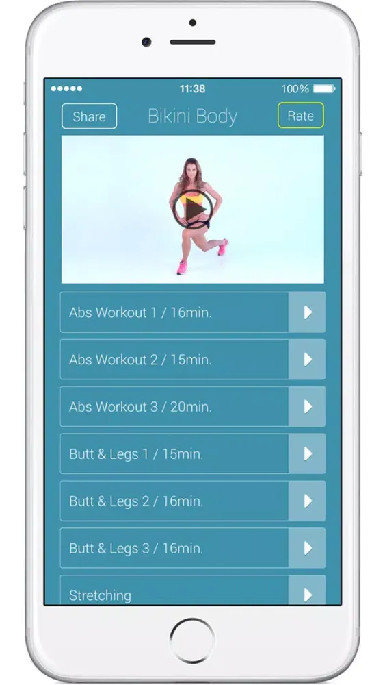 Capturas de pantalla de Bikini Body – Bodyweight Exercises for Abdominal, Butt and Leg Muscles