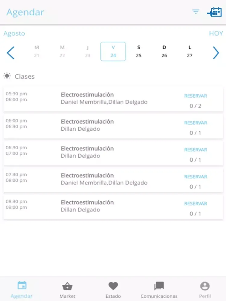 Tangkapan layar Body Pro Fitness iPad 