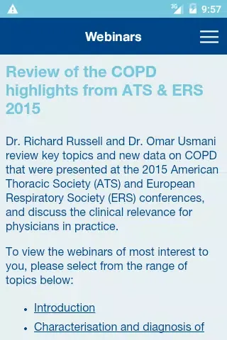 COPD Congress Screenshots