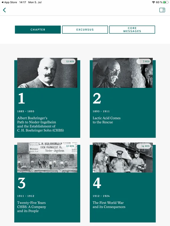Captures d'écran de Boehringer Ingelheim History iPad 