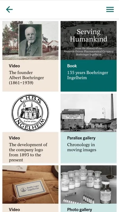 Captures d'écran de Boehringer Ingelheim History